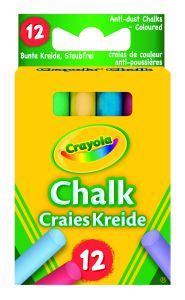 12 Anti Dust Coloured Chalk - refresh