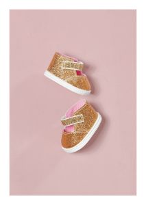 * Baby Annabell Shoes Big Gold + Insoles 43cm