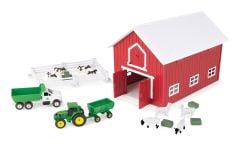 * 1:64 John Deere 24pc Playset with Red Barn